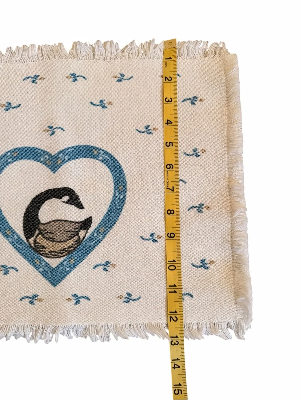 VINTAGE Country Goose Fringed Placemats - Set of 3